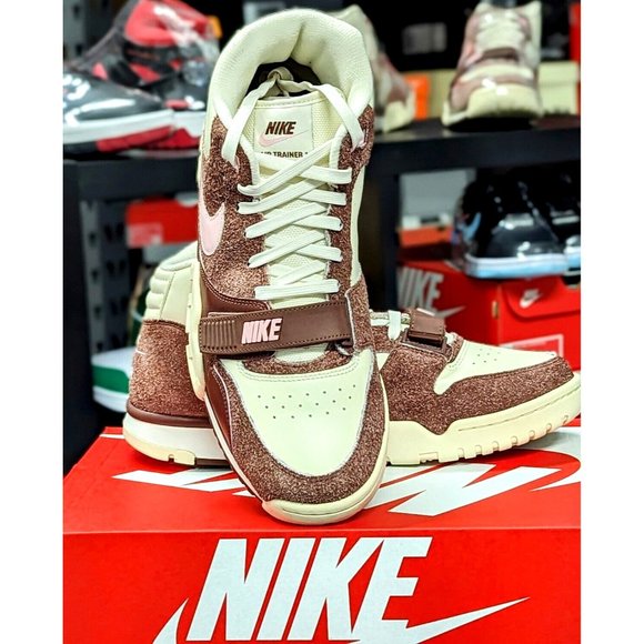 Nike Air Trainer 1 Valentine's Day 1 Suede Dark Pony RedDM0522-201 Men's Sz 12